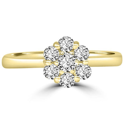 Anello Solitario Magic in Oro Giallo 18ct con diamanti - R997