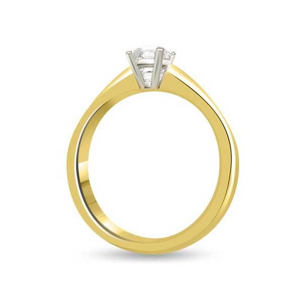Anello di fidanzamento solitario con diamante in Oro Giallo 18ct - R118