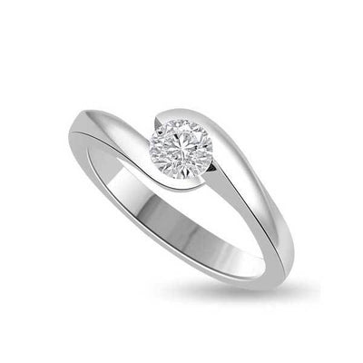 Anello di fidanzamento solitario con diamante in Platino - R127