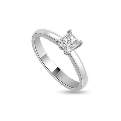 Anello di fidanzamento solitario con diamante in Platino - R156