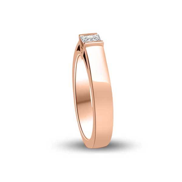 Anello di fidanzamento solitario con diamante in Oro Rosa 18ct - R172