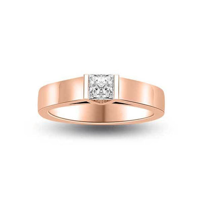 Anello di fidanzamento solitario con diamante in Oro Rosa 18ct - R172