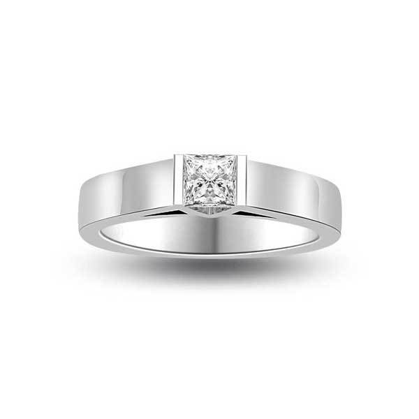 Anello di fidanzamento solitario con diamante in Platino - R172