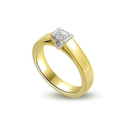 Anello di fidanzamento solitario con diamante in Oro Giallo 18ct - R172