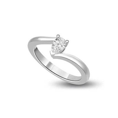 Anello di fidanzamento solitario con diamante in Platino - R176