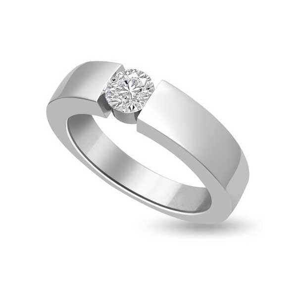 Anello di fidanzamento solitario con diamante in Platino - R197
