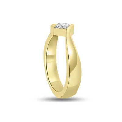 Anello di fidanzamento solitario con diamante in Oro Giallo 18ct - R215