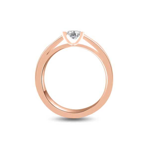Anello di fidanzamento solitario con diamante in Oro Rosa 18ct - R223