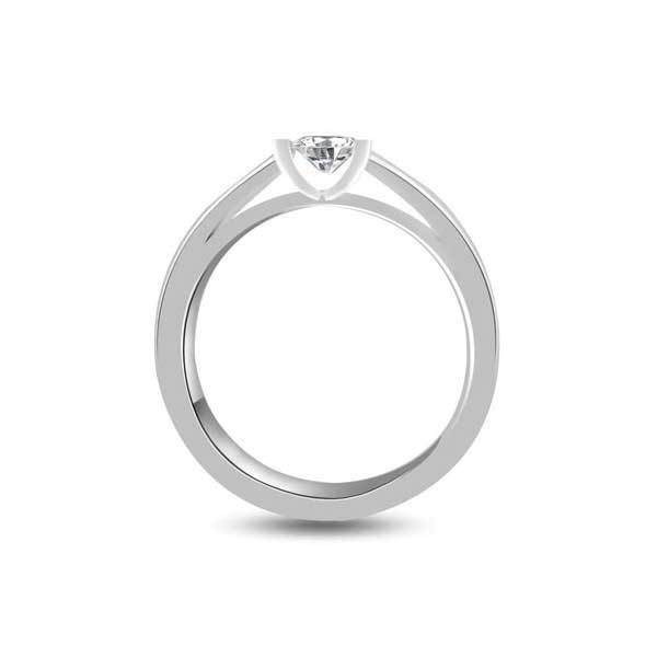 Anello di fidanzamento solitario con diamante in Oro Bianco 18ct - R223