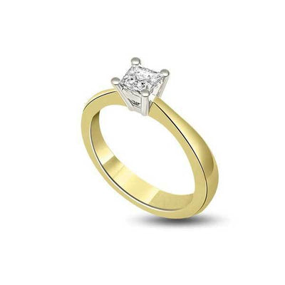 Anello di fidanzamento solitario con diamante in Oro Giallo 18ct - R248