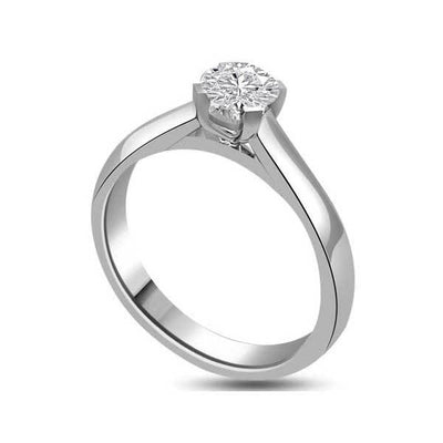 Anello di fidanzamento solitario con diamante in Platino - R263
