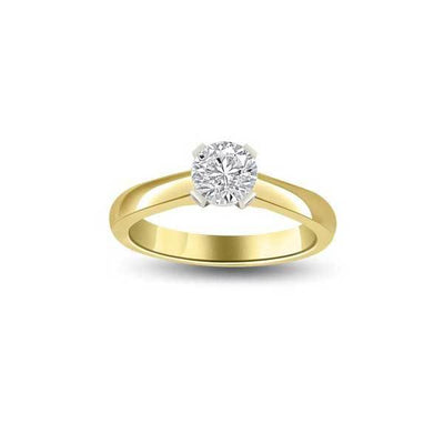 Anello di fidanzamento solitario con diamante in Oro Giallo 18ct - R263