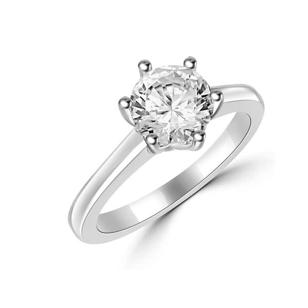 Anello di fidanzamento solitario con diamante in Platino - R849