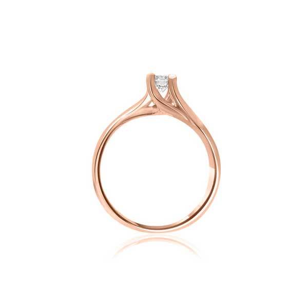 anello fidanzamento solitario diamante naturale certificato oro ora 18ct - Infinity of London - Gioielli realizzati a mano -