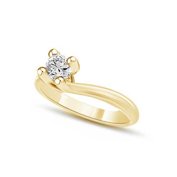 anello anelli fidanzamento solitario donna oro giallo 18 carati diamante naturale diamanti Infinity of London - R300_1